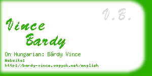 vince bardy business card